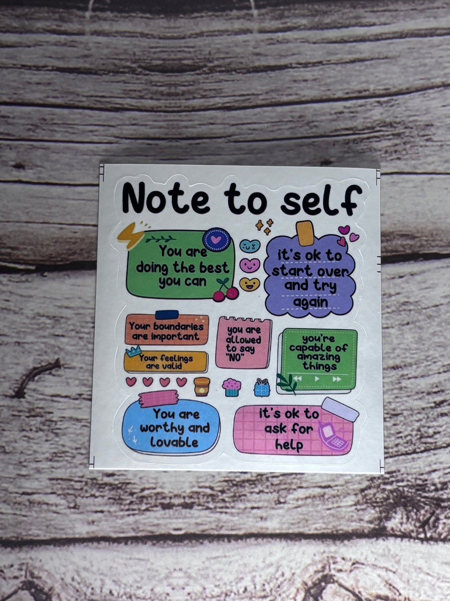 Note to self - sticker