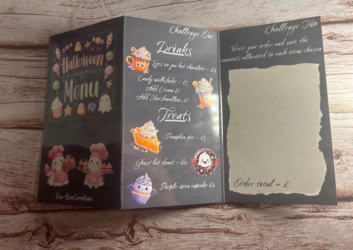 Halloween menu