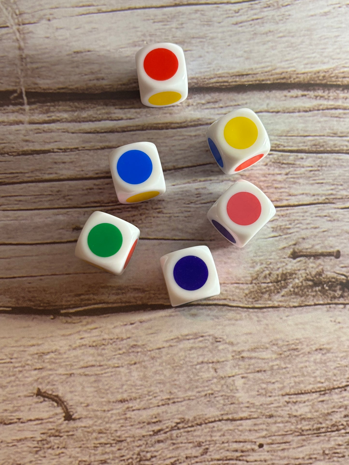 6 Sided Coloured Dice