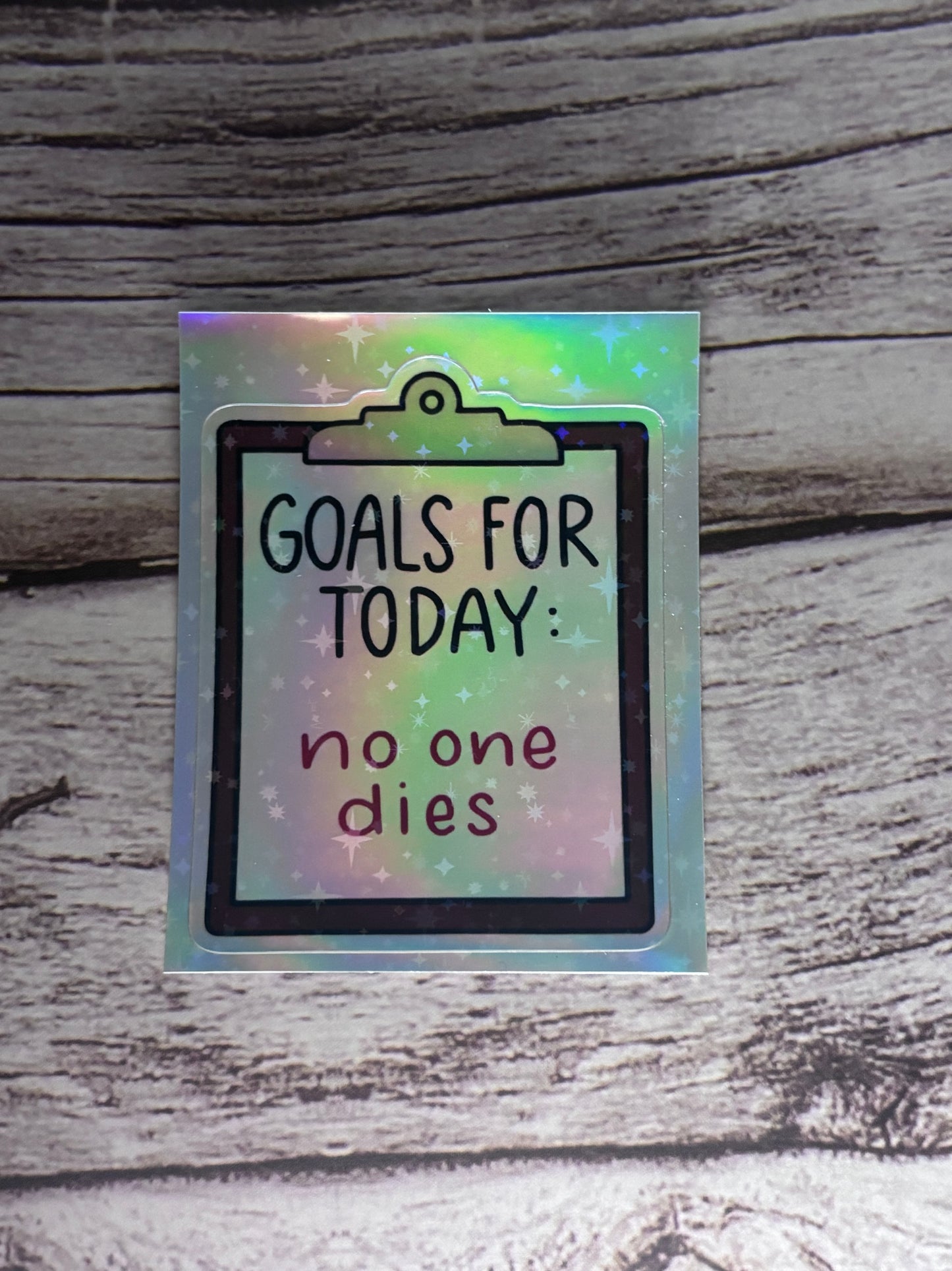 Goals for today - sticker