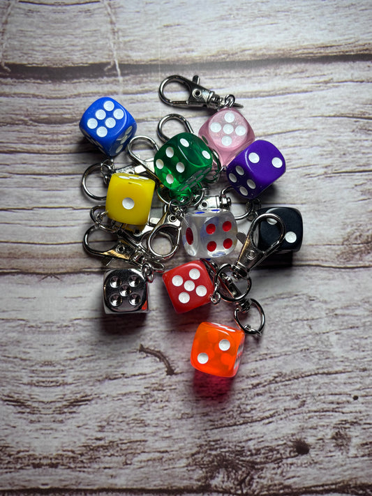 Coloured Dice Keychain